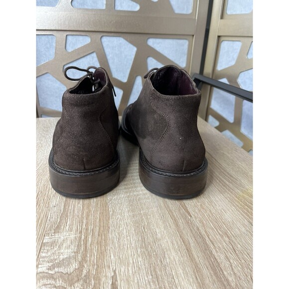 Keneth Cole Leather Suede Brown Men chukka  Boots Shoes Sz 10 Square Toe ITALY main image 8